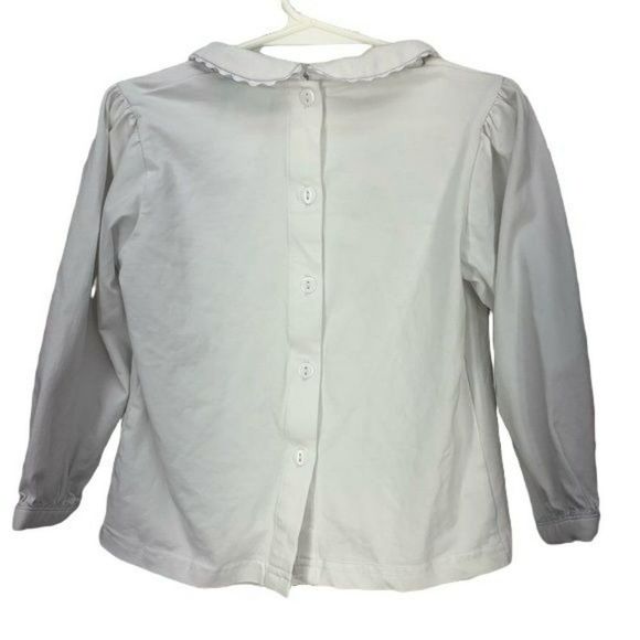 Buttered Biscuit Boutique Girls Long Sleeve‎ White Back Button Top Blouse Size 4 - Picture 3 of 9